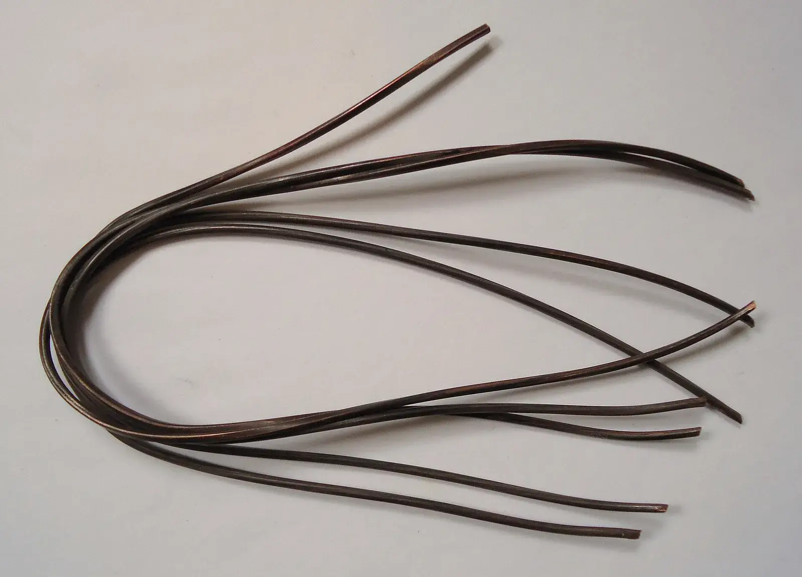 Lengths of bare copper wire