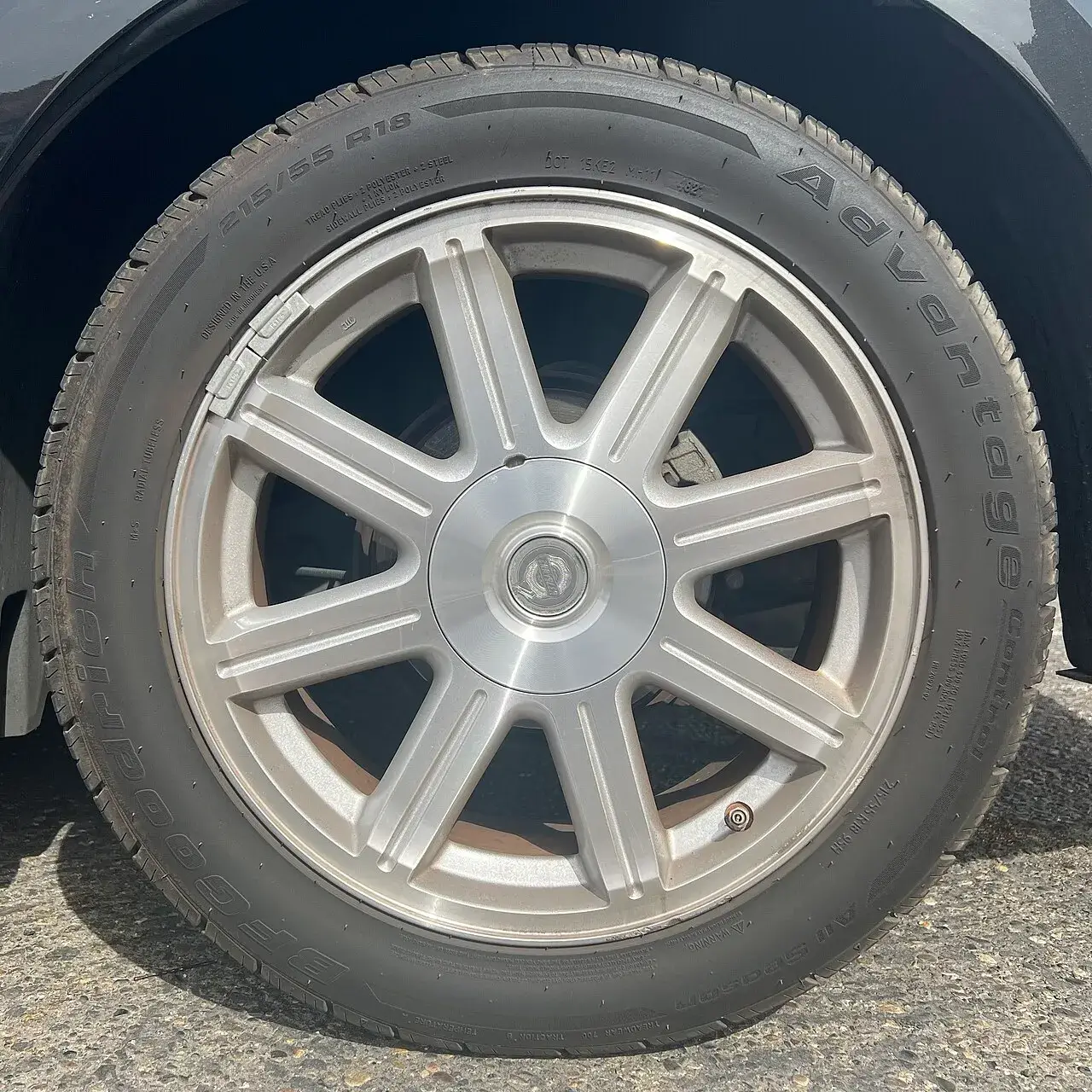 BFGoodrich Advantage Control all-season tyre on a car wheel
