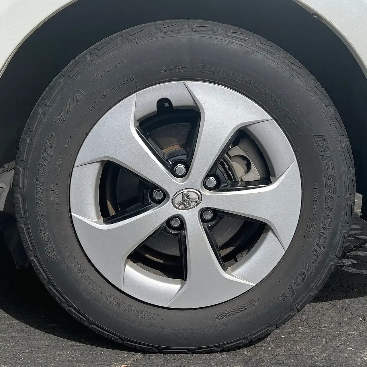 BFGoodrich Advantage T/A Sport tyre on a Toyota wheel