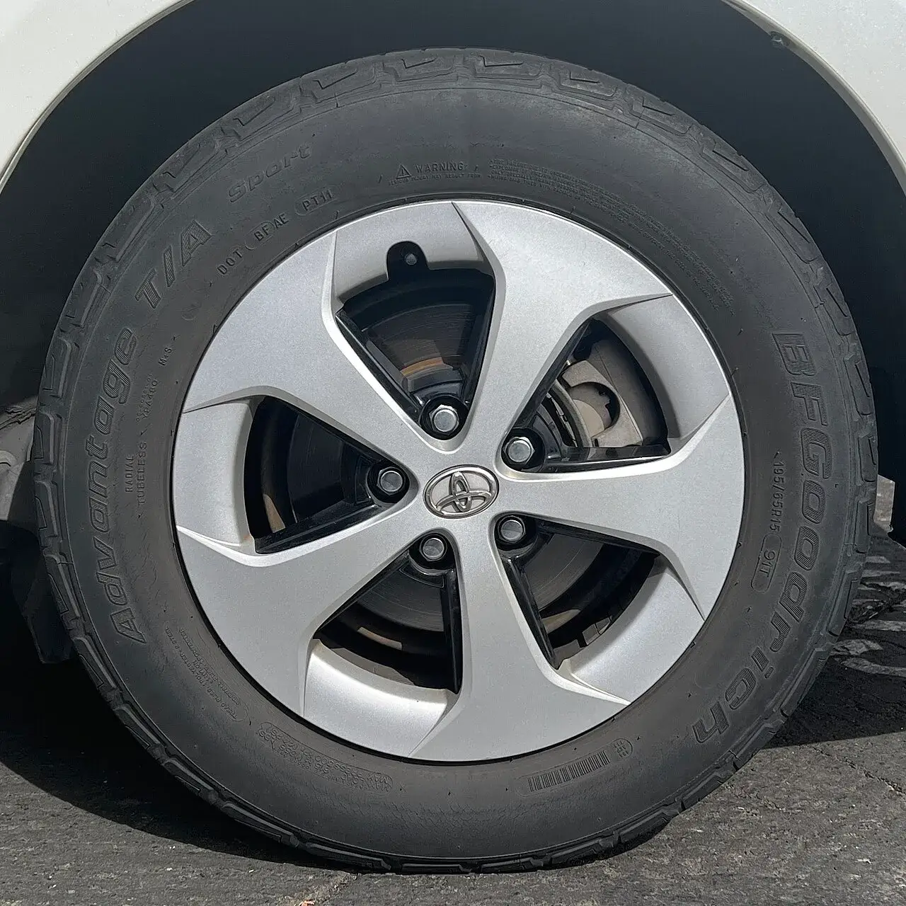 BFGoodrich Advantage T/A Sport tyre on a Toyota wheel