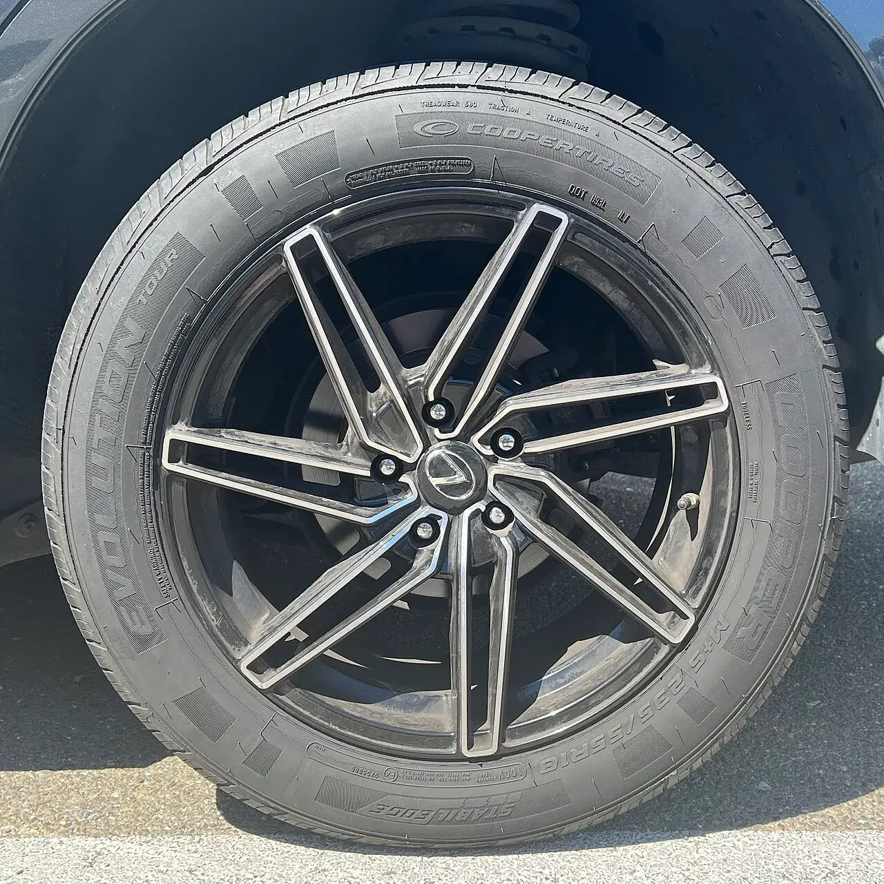 Cooper Evolution Tour all-season tyre on a Lexus wheel