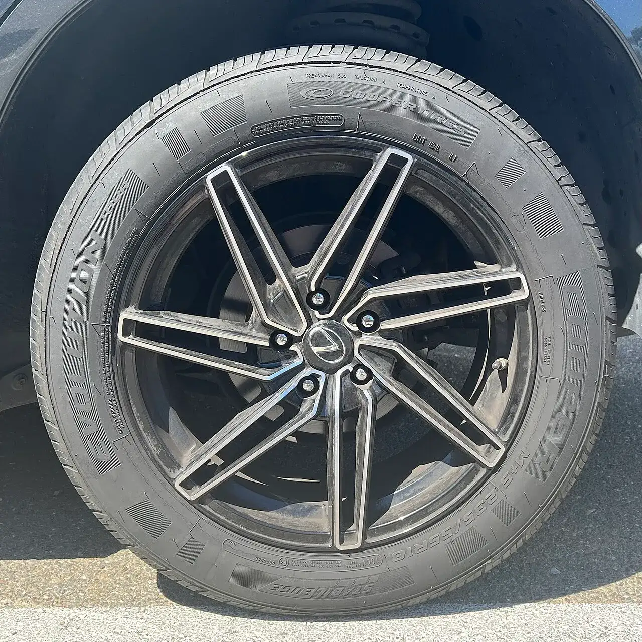 Cooper Evolution Tour all-season tyre on a Lexus wheel