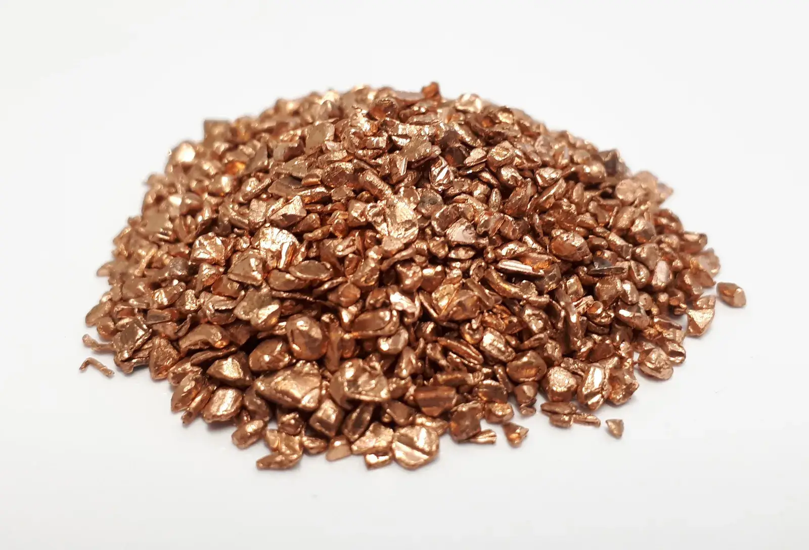Granules of refined electrolytic copper