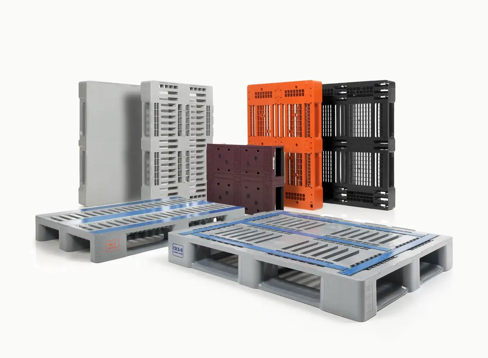 A range of new plastic transport pallets in industrial, Euro and half formats