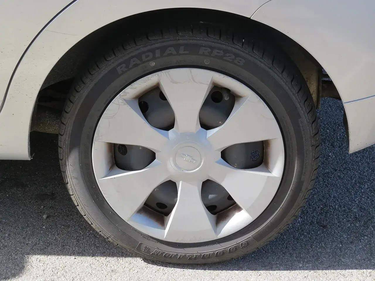 Goodride Radial RP28 185/55 R15 tyre on a car wheel