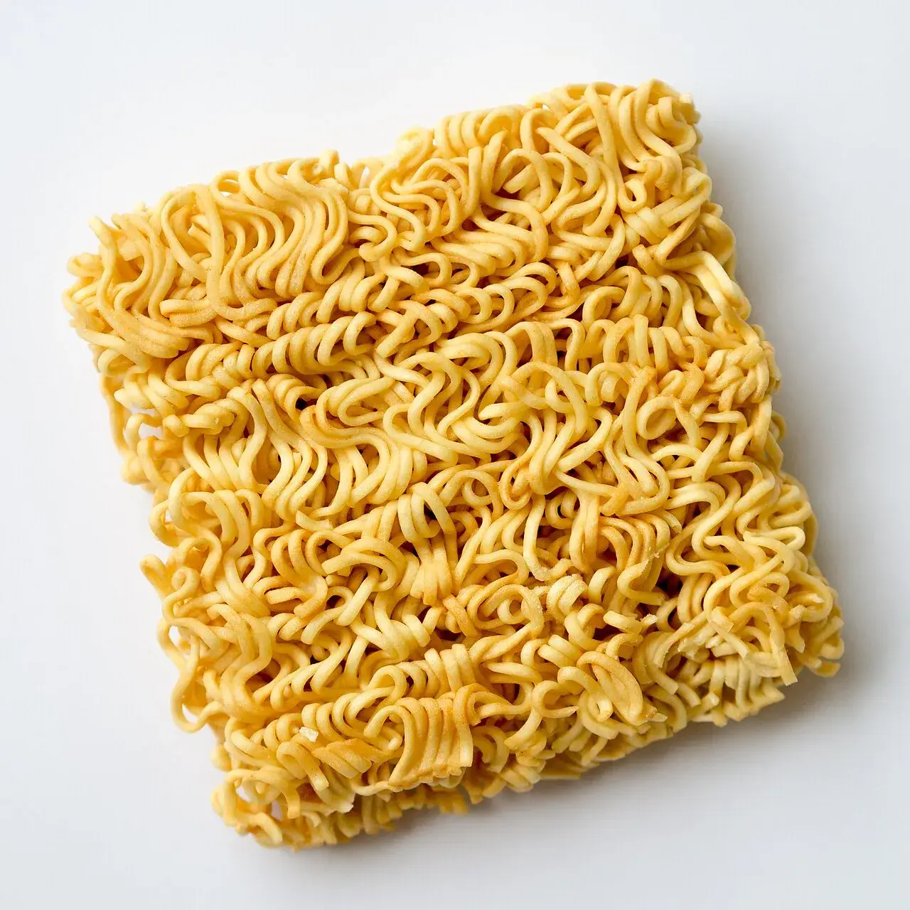 A MAMA instant noodle block removed from its packet