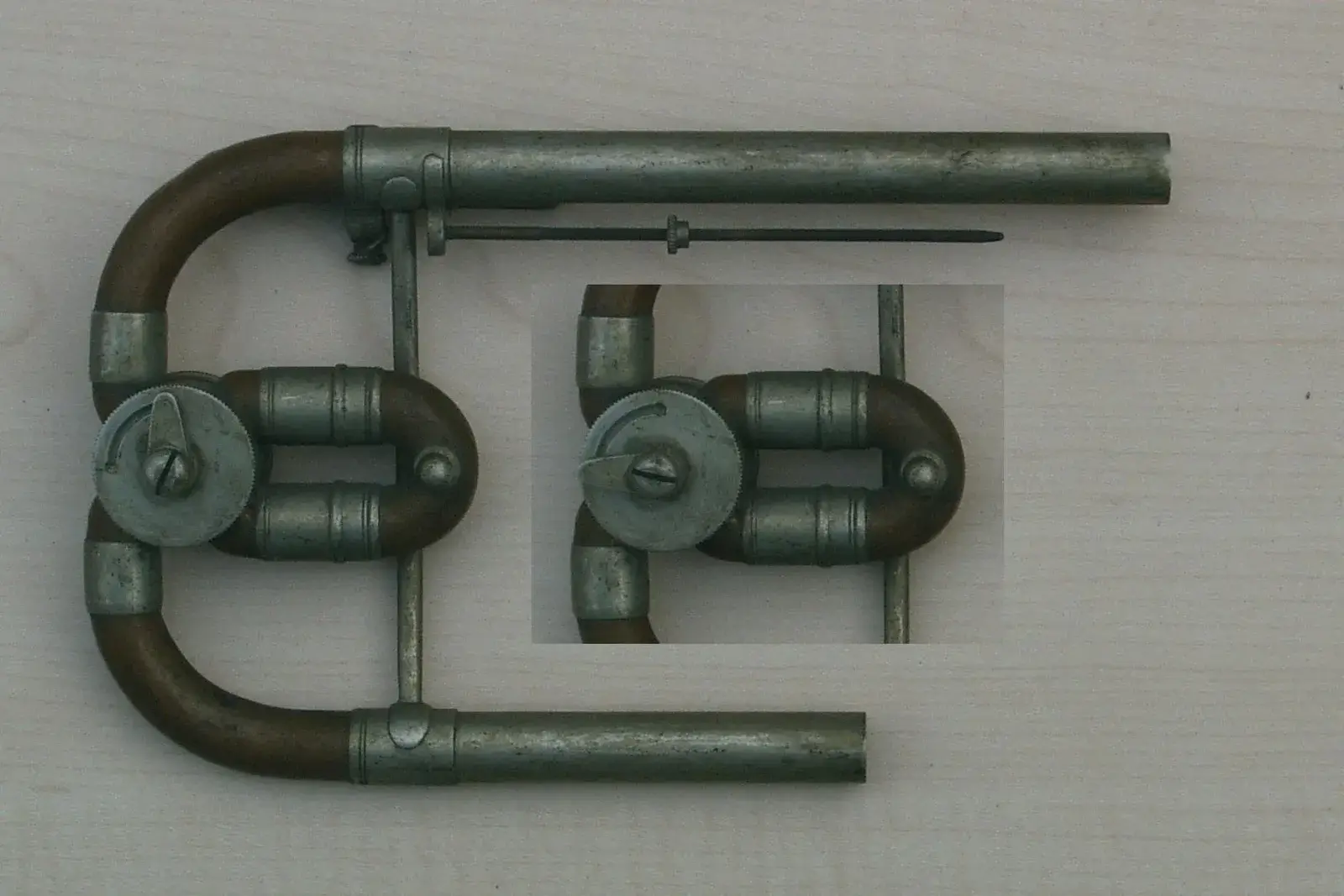 Tarnished brass valve assembly
