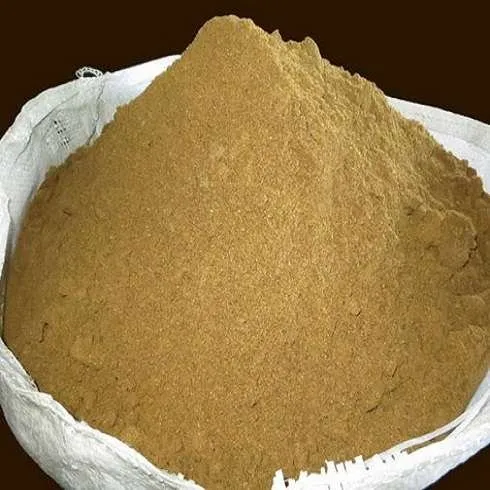 Open woven sack filled with soybean meal