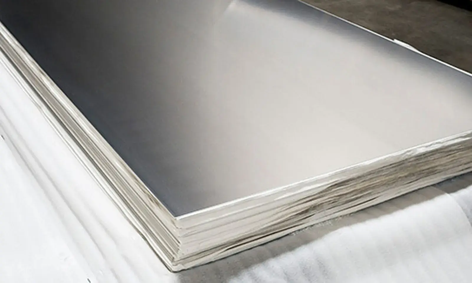 Stack of stainless steel sheets