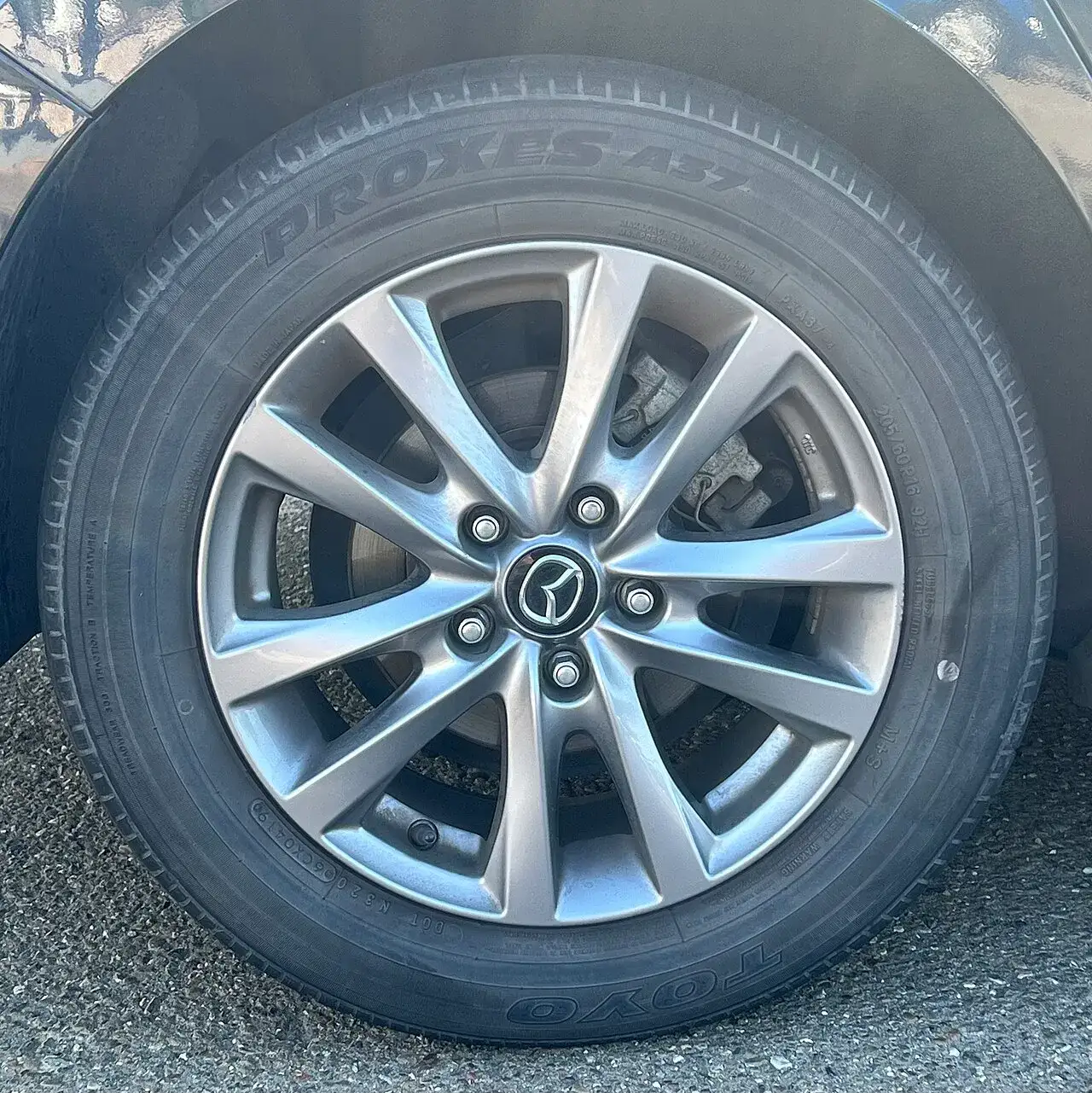 Toyo Proxes A37 tyre on a Mazda wheel