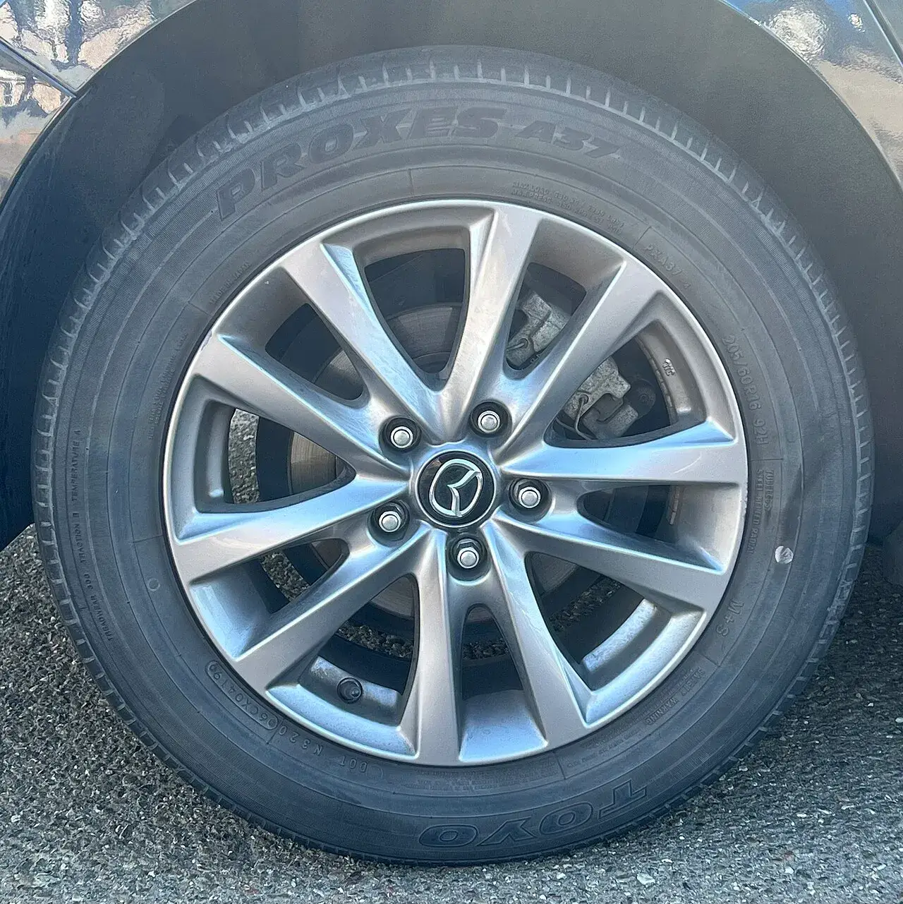 Toyo Proxes A37 tyre on a Mazda wheel